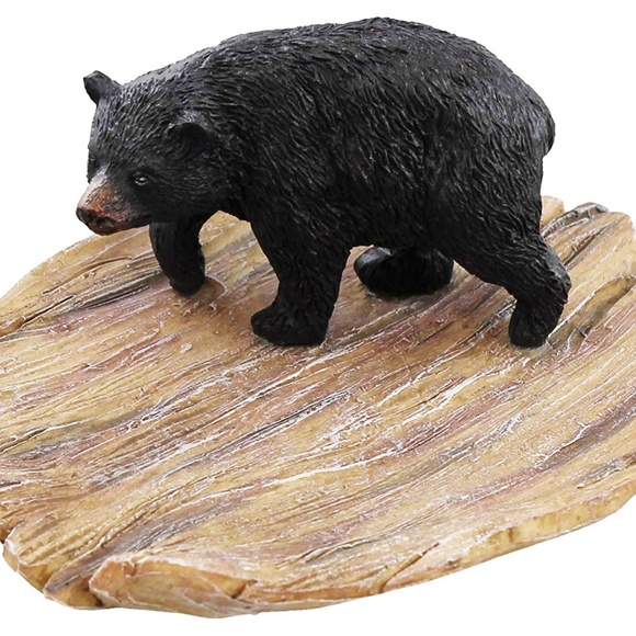 Black Bear Soap, Change, Coins, or Jewelry Dish - Rustic Decor - Picture 2 of 4